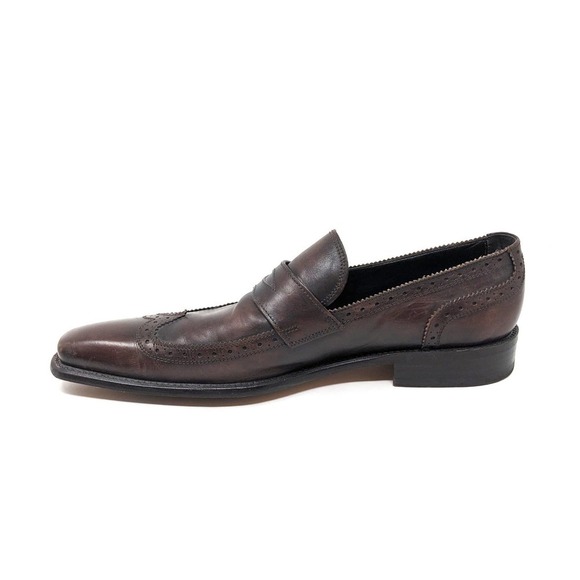 To Boot New York Adam Derrick Mens 10 Loafers Brown Leather Dress Shoes - Picture 3 of 9
